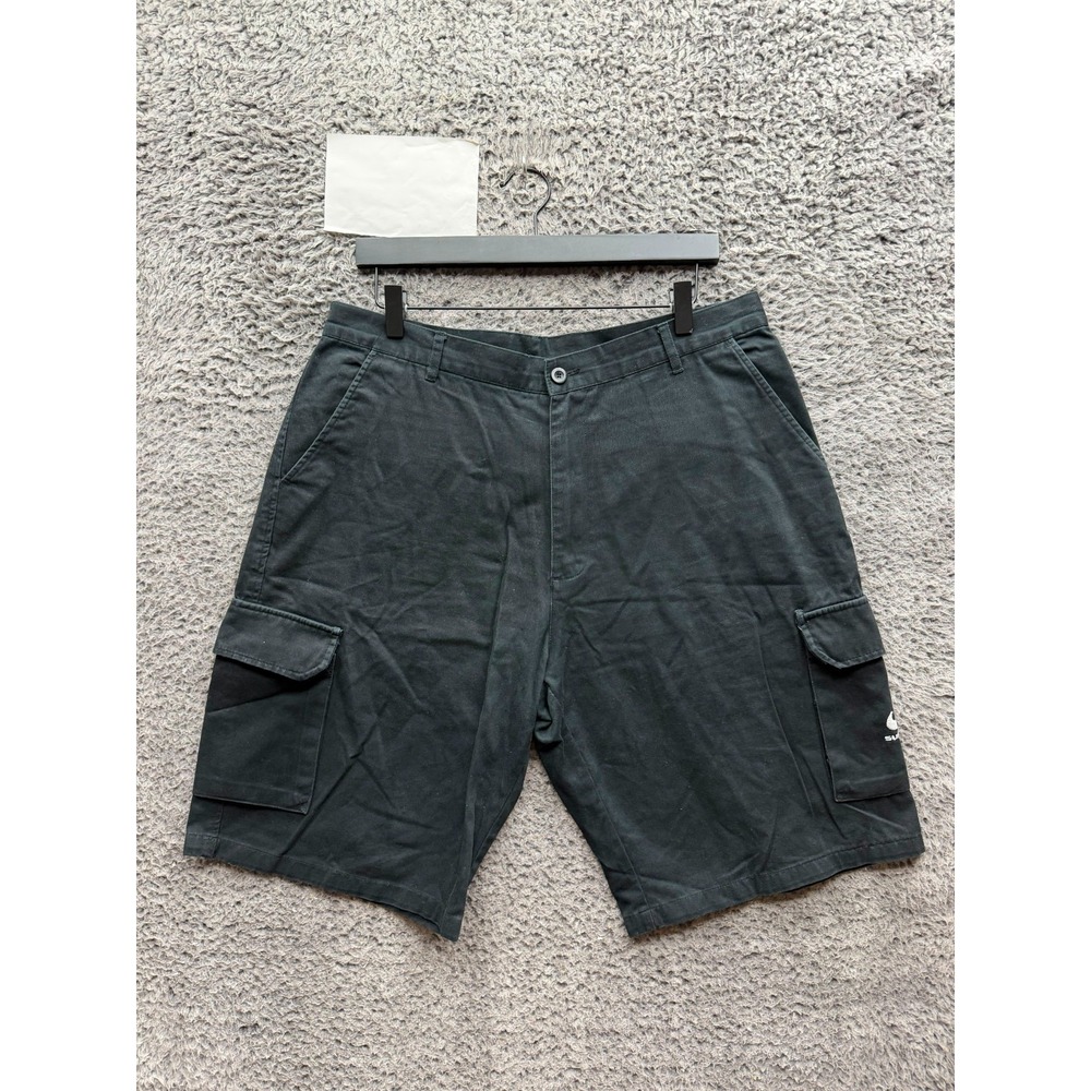 Y2k RTY Workwear Super Aguri F1 Team Baggy Cargo Shorts Black Mens Size L 34/36